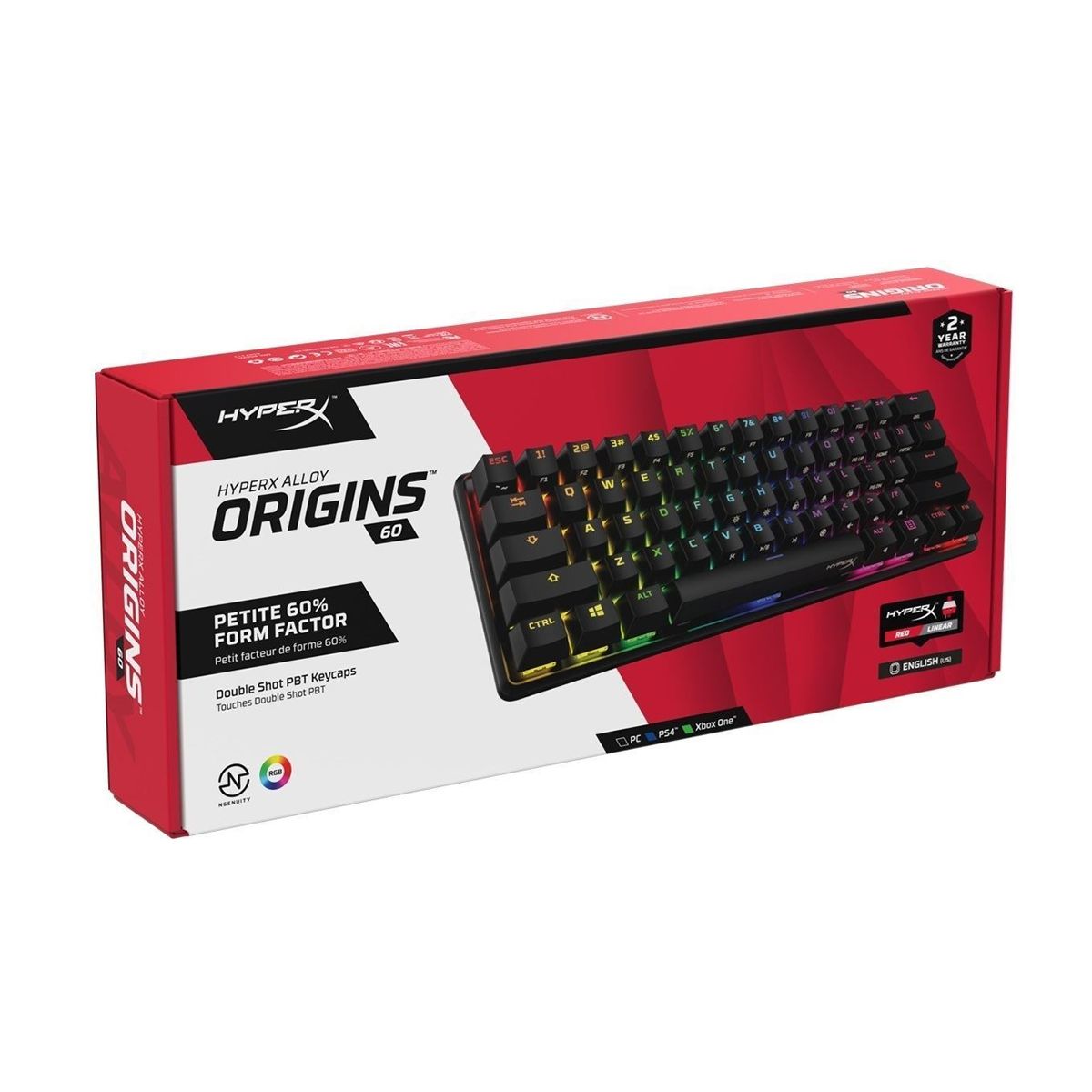 TECLADO HYPERX ALLOY ORIGINS 60 HX RED